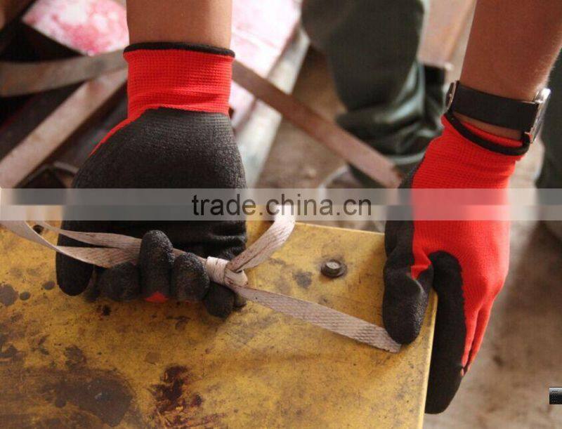 sunnyhope 13gauge safety latex diamond plam gloves