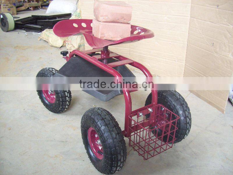 rolling work cart with seat steel