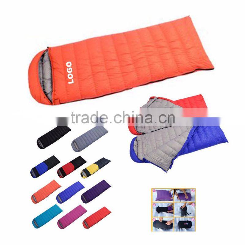Eco-Friendly OEM Nylon and White Duck Down Sleeping Bag