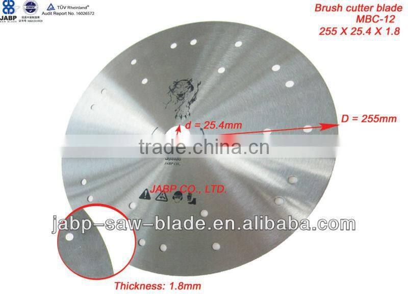 Natural color brush cutter blade