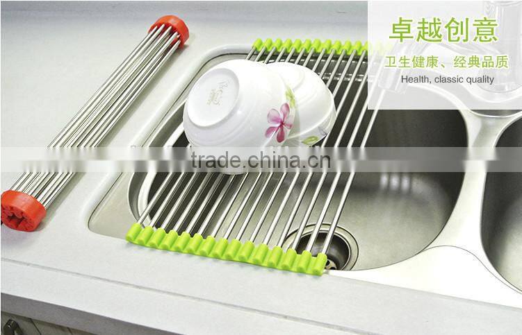 Stainless steel Kitchen Storage Rack Foldable Draining Rack