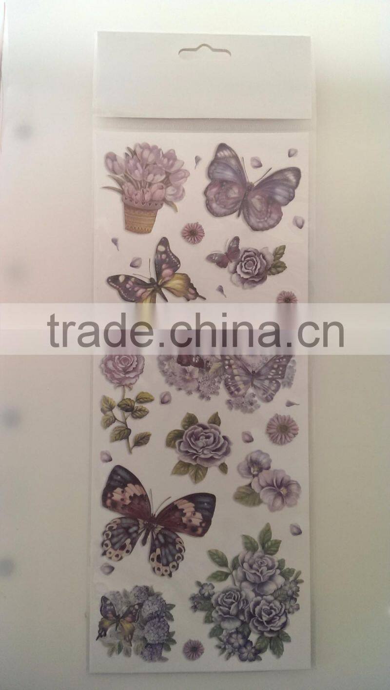 Popular Hot Sale 3D Decoupage Stickers, Craft Gift Sticker for Decoration