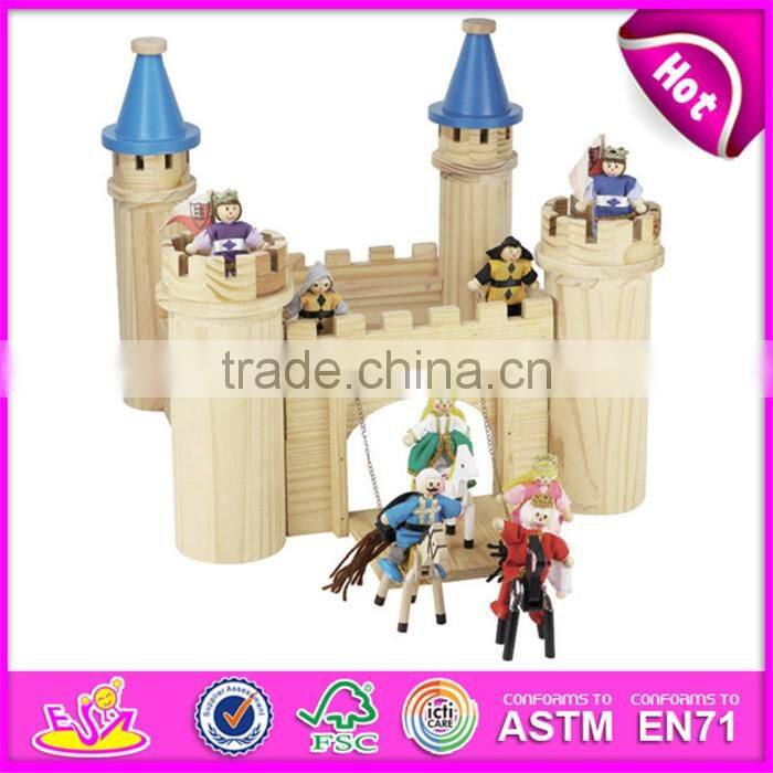 2016 New fashion children wooden fairy castle toy W06A095
