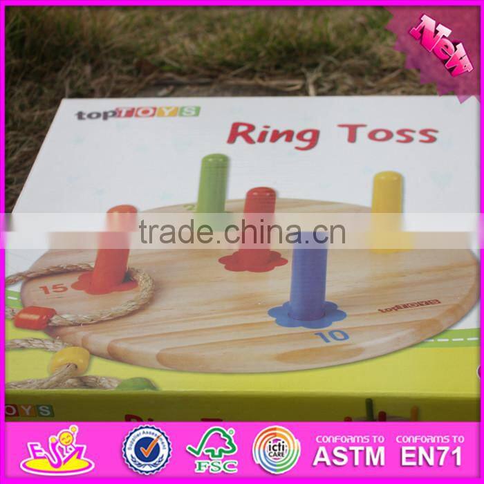 2016 new products educational kids wooden ring toss toy W01A159