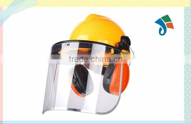 PVC safety helmet with earmuff