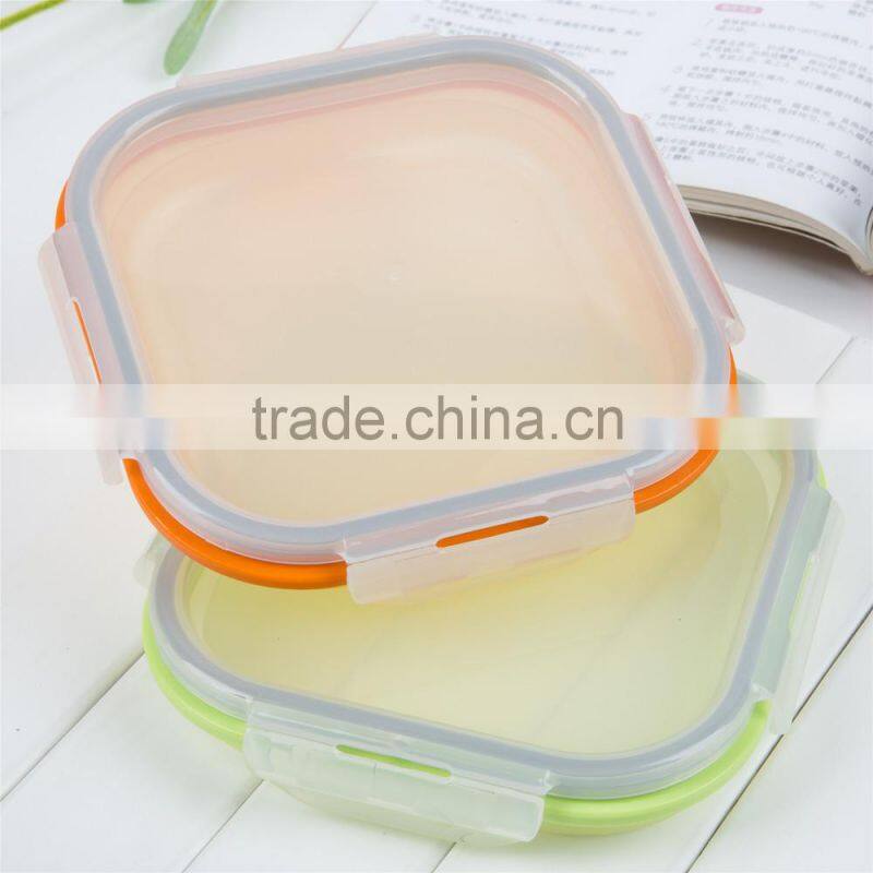 Silicone food grade small fruit box airtight lunch box