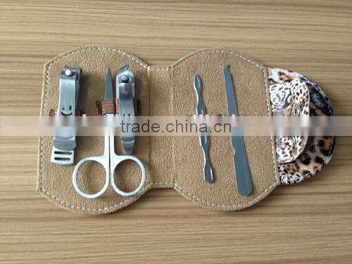 7pcs leopard gifts stainless steel Manicure Set/manicure kits/Beauty Kit metal category