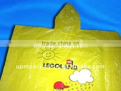 Recyclable plastic Rain poncho