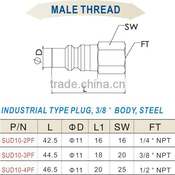 High Quality Air Quick Coupler SUD10-2PF Air Tool