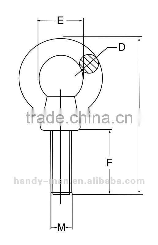 307S Stainless Steel 316 Long Shoulder Eye Bolt