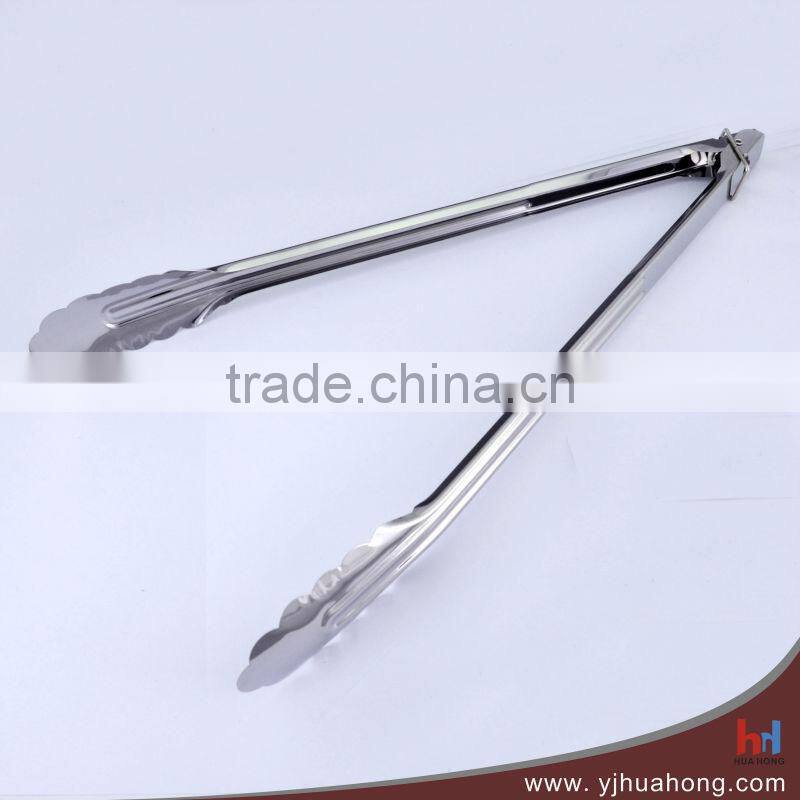 14" Stainless Steel Food Grade Serving BBQ Tongs HFT-SS01B