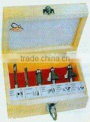tungsten carbide tipped router bit for wood--5pcs kit packing(0793)