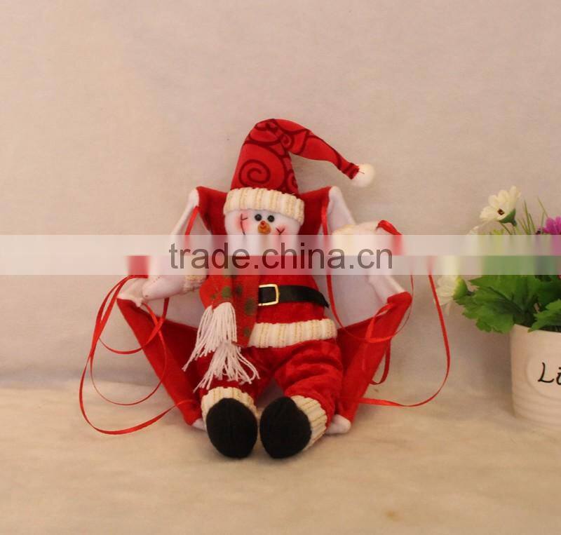 Santa Claus Snowman In Parachute Christmas Tree Hanging Ornament Xmas Decoration