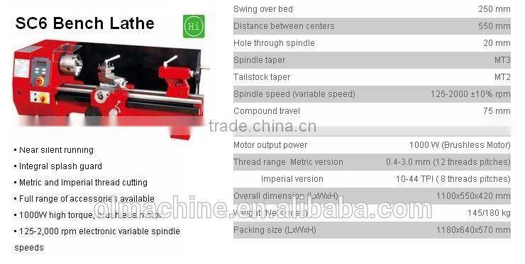 small Lathe including Naro lathe, Baby lathe, Micro lathe, Mini lathe, Bench lathe, with swing 100 110 140 180 210 250 280 305