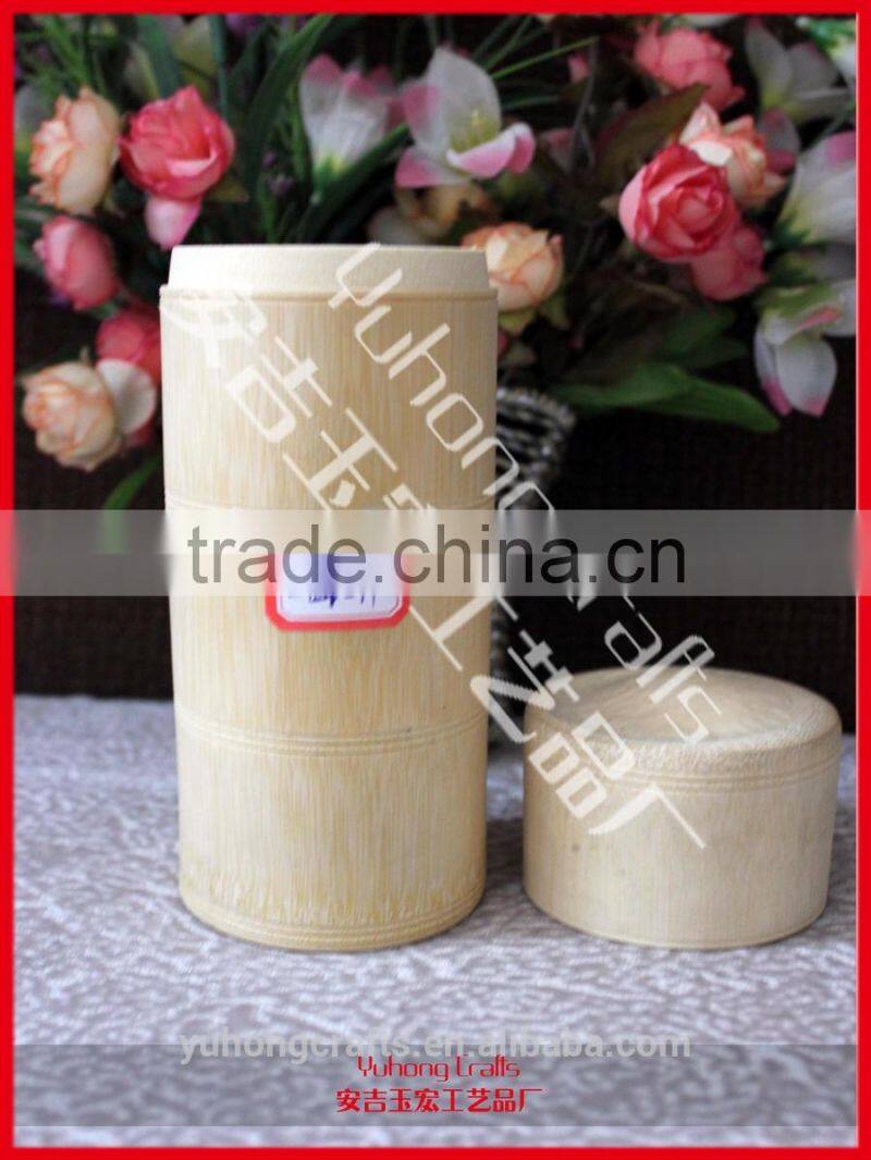 High quality qunatural bamboo cups with a lid for promotion
