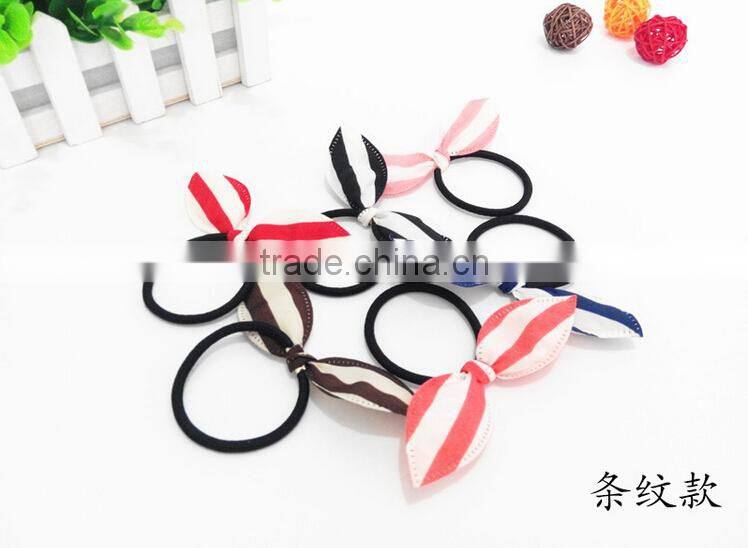Rabbit ear hair ring kids bows hair ring hair accessories Factory wholesale