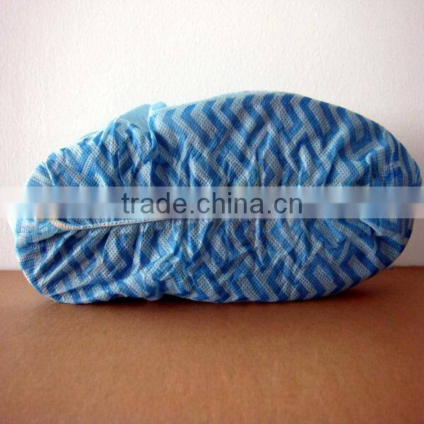 Non Woven Shoe Cover (manufacturer in CHINA),2015 Disposable Non woven Blue Non-Skid shoe cover for sale