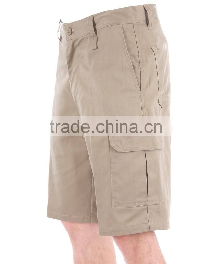 100% Cotton Preshrunk Drill khaki workwear shorts mens Cool Light Weight Utility mens cargo Short