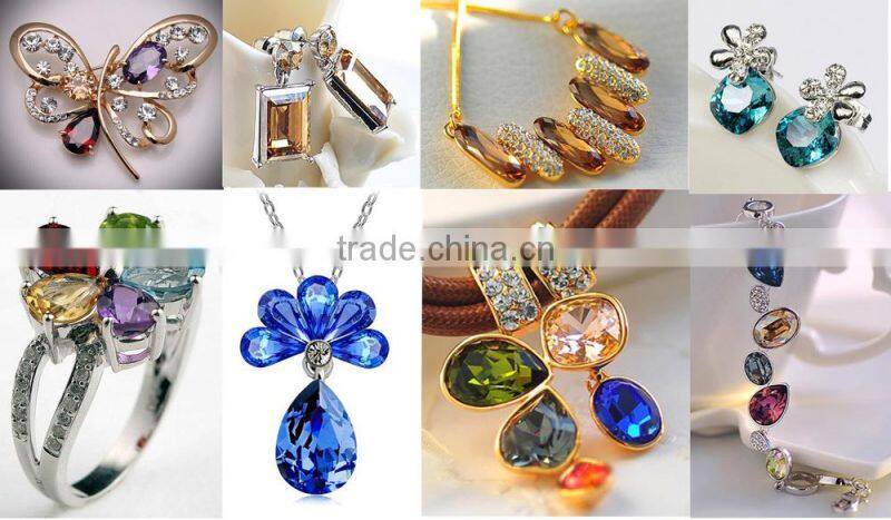 Pujiang factory directly sale pointback Oval crystal beads for graments