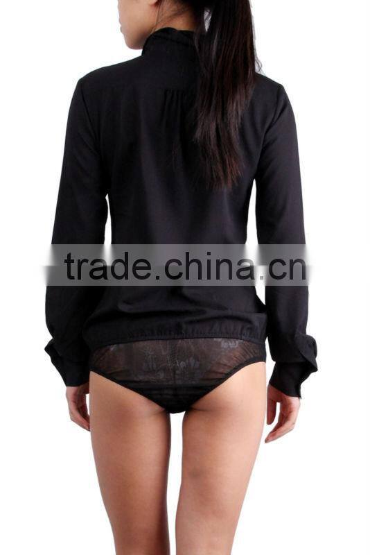2015 new fashion ladies formal black top