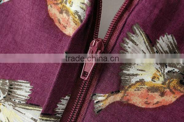 HD-D124 elegant fashion floral women dress/casual ladies dress