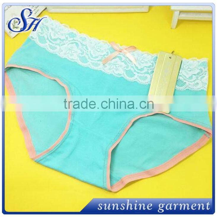 Hot sale lady sexy panty women lace soft underwear fashion colors
