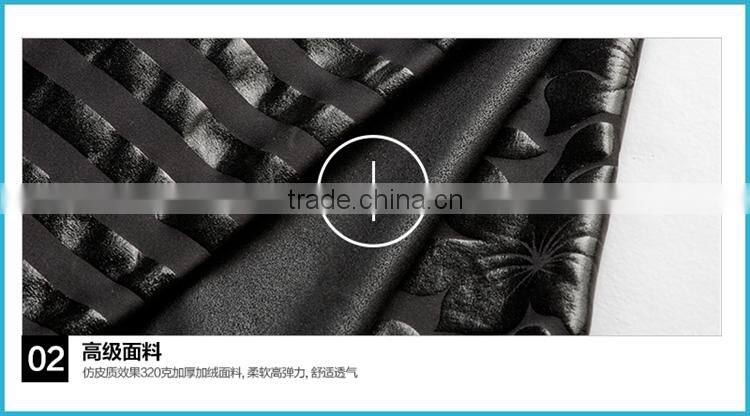 New Products 2016 Innovative Heated Thermal Underear Faux Leather Long John Tight Pants Men