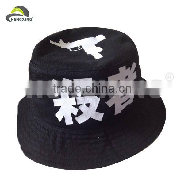 Plain Soccer Wholesale Blank Black Leather Bucket Hats