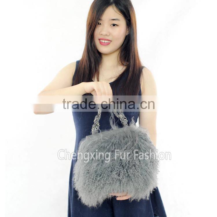 CX-H-04A Mongolian Fur Ladies Handbags Bags New Products