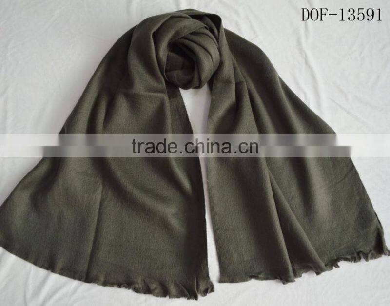 Fashion popular lady men unisex soft viscose winter solid plain fleece scarf