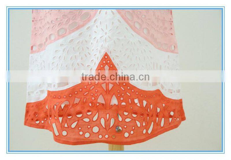 Ramie cotton fabric multi color and embroidery ladies office suit