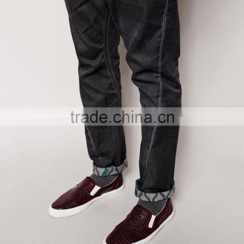 boys plain special fashion design scratch jeans for sale