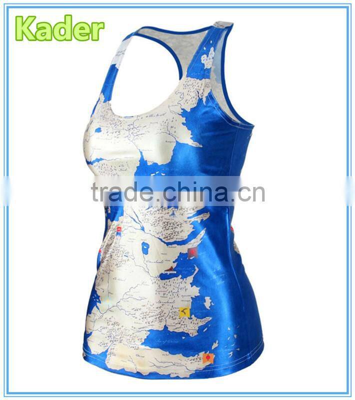 wholesale gym full printing tank top China manufacturer