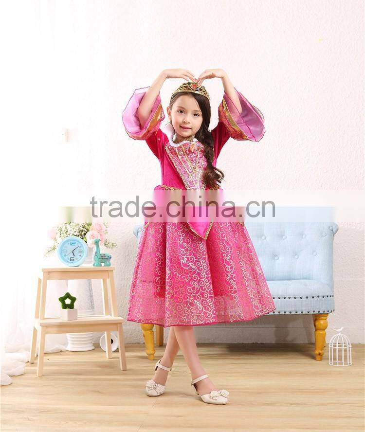 2016 Princess Costume for Girls Dress Up Chirstmas gift Costumes Fashion Princess Party Dresses Girl Clothing