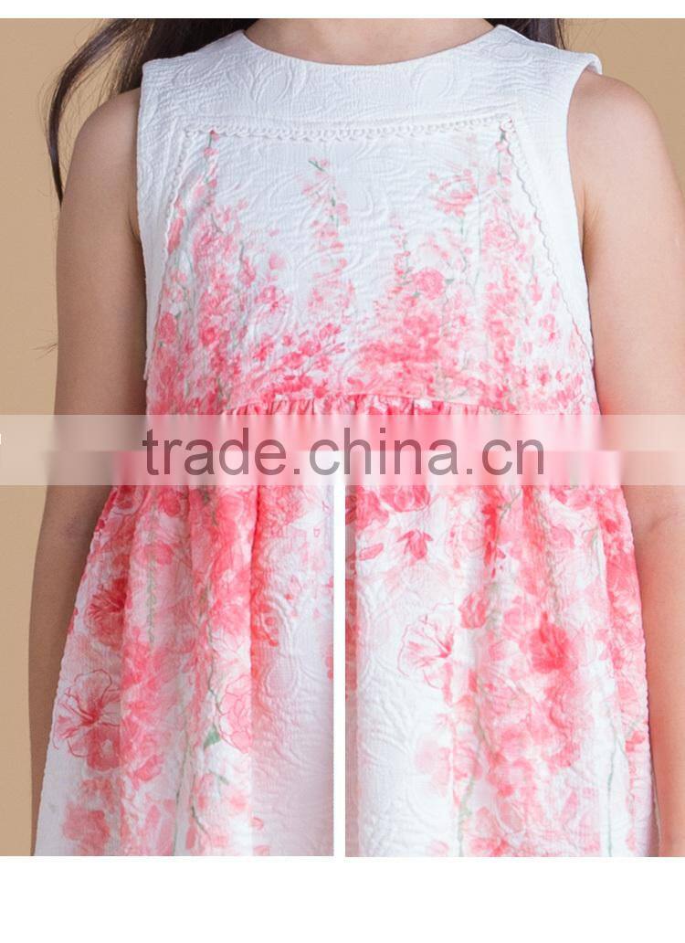 2017 Fashion Kids Dress Sleeveless Boutique Girls Casual Frock