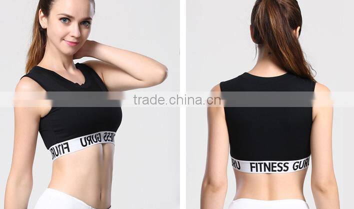 2017 New OEM Customized Your Own Brand Logo Elastic Band Lace Bralettes 95%Cotton 5%Spandex Sexy Sport Bikini Bra Crop Top