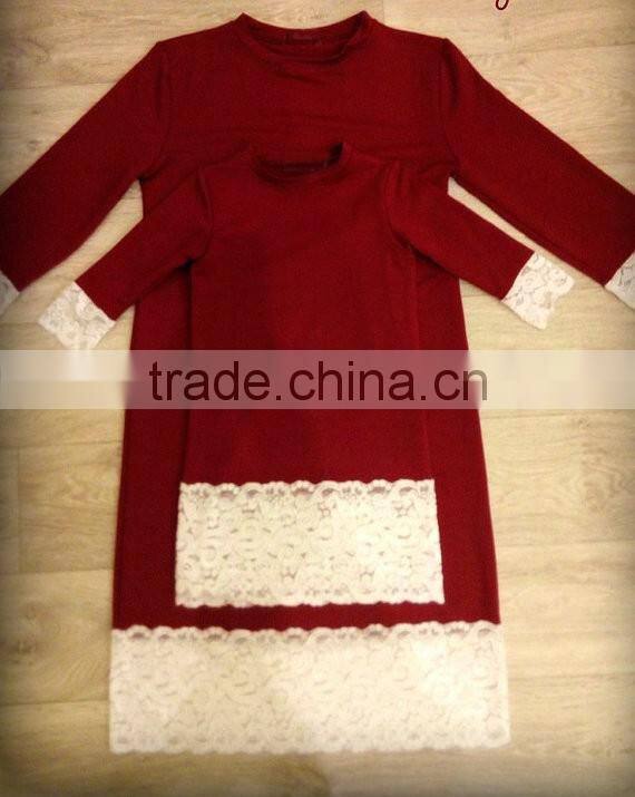 Mother Daughter Matching Dress Jersey Mom Baby Red Dress