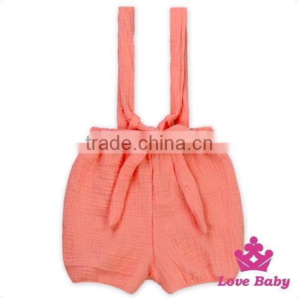 Fashion Soft Cotton Children Solid Color Short Hot Baby Ruffler Pants