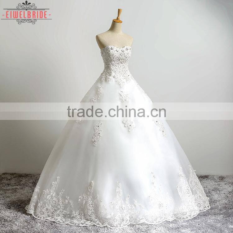 Custom Ball Gown Beading Wedding Dress Appliques
