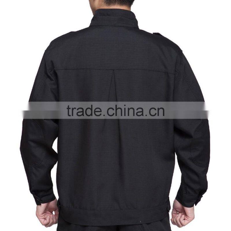 Juqian HighClass New Design Best Black Color Thick Winter Military Security Guard Uniform For Sale