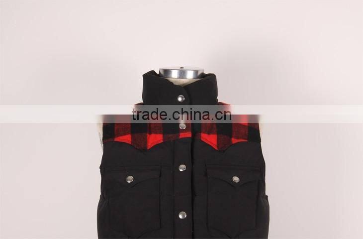 Wholesale high grade new style cheapest men women black down vest