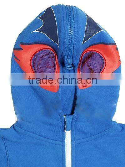 2017 fancy wholesale plain zip hoodies cotton with hood for boys