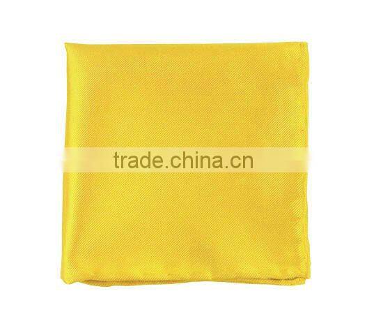 hand-rolled edges silk yellow gold handkerchiefs