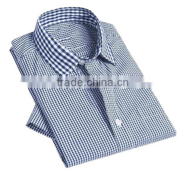Body fit t shirts for men fancy plaid fabric t shirts for men t-shirt