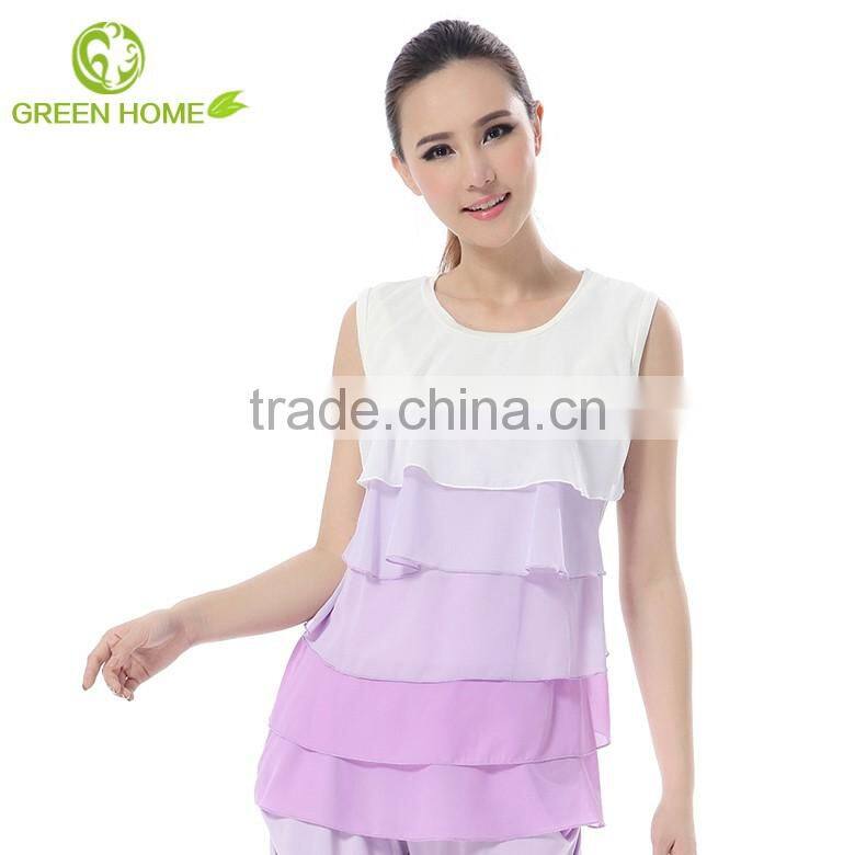 comfortable sleeveless light color breastfeeding clothes Wholesale maternity clothes nursing tops