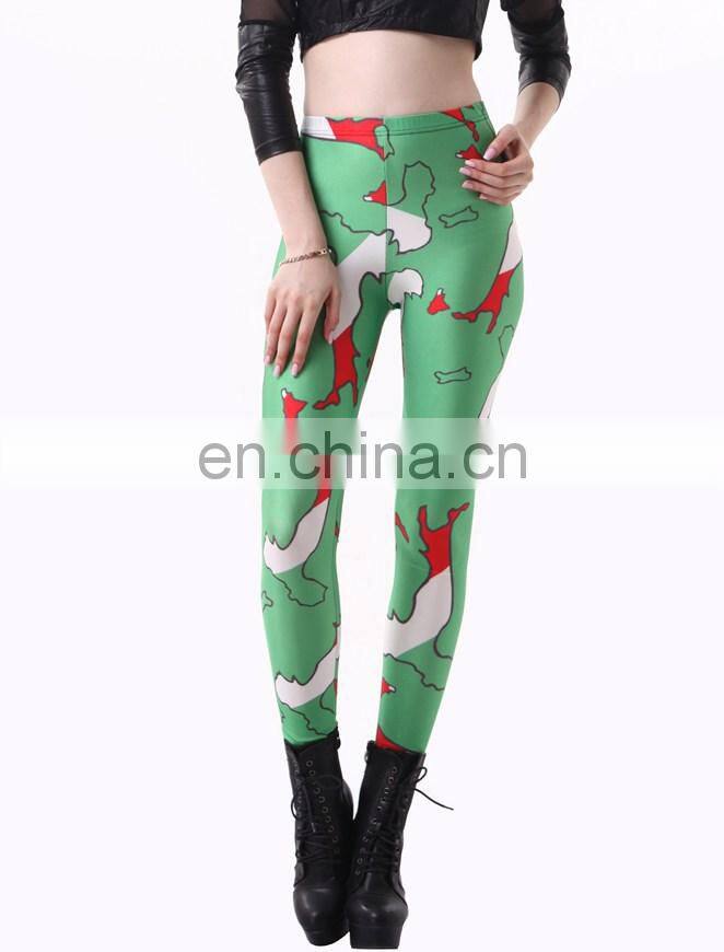 Italy flag green galaxy leggings