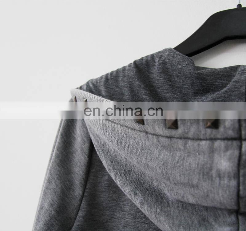 hot new products for 2016 women's Gray casual zipper coat