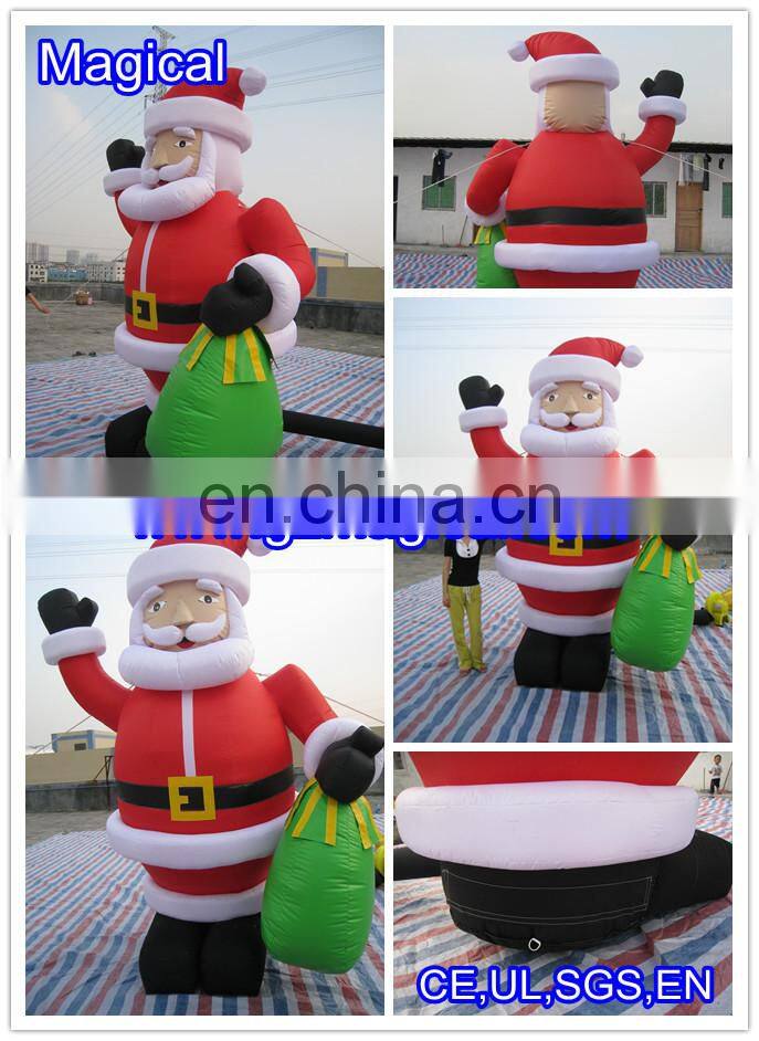 Inflatable santa claus with Cactus for outdoor decoration