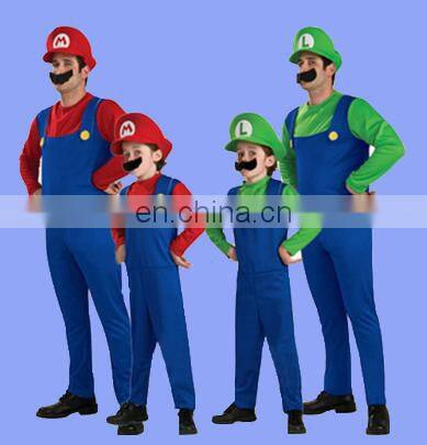 Factory direct sell super mario brothers mario costume