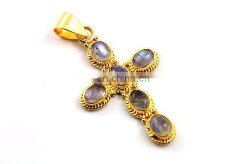 Sapphire Pave Set Gemstone Pendant/2015 wholesale pave set gemstone pendant